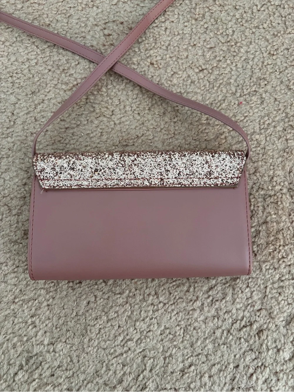 Women’s Glitter Crossbody Bag - Blush Pink